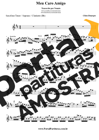 Chico Buarque  partitura para Clarinete (Bb)
