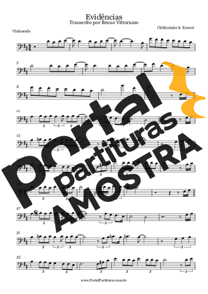 Chitãozinho e Xororó  partitura para Violoncelo