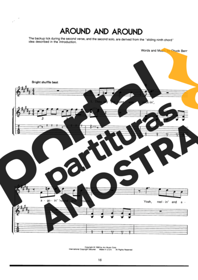 Chuck Berry  partitura para Guitarra