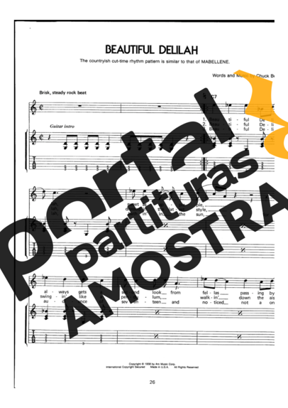 Chuck Berry  partitura para Guitarra