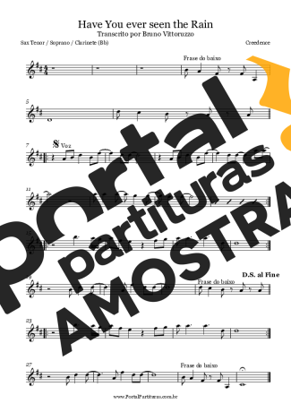 Creedence Clearwater Revival  partitura para Clarinete (Bb)