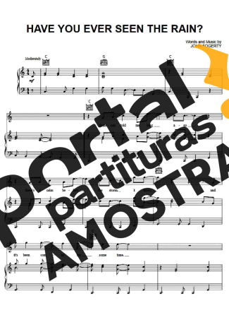 Creedence Clearwater Revival  partitura para Piano