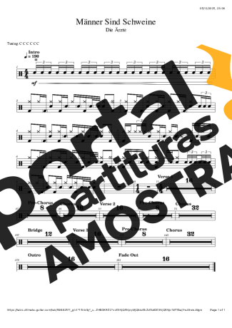 Die Ärzte  partitura para Bateria