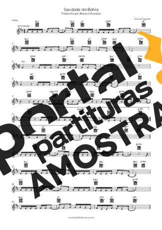 Dorival Caymmi  partitura para Violão