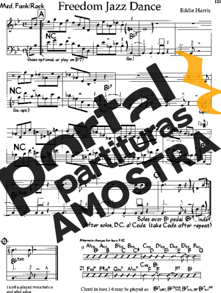 Eddie Harris  partitura para Acordeon