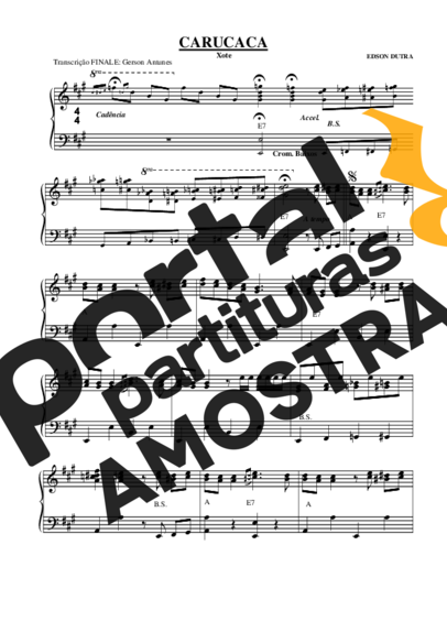 Edson Dutra  partitura para Acordeon