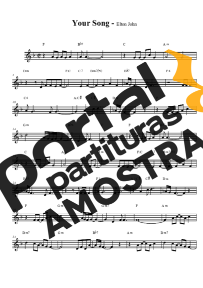 Elton John  partitura para Saxofone Tenor Soprano (Bb)