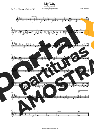 Frank Sinatra  partitura para Clarinete (Bb)