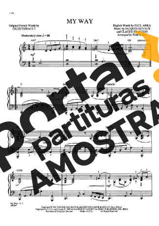 Frank Sinatra  partitura para Piano