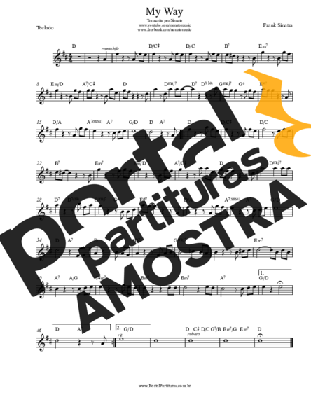 Frank Sinatra  partitura para Teclado