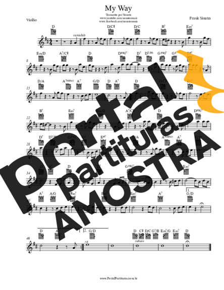 Frank Sinatra  partitura para Violão