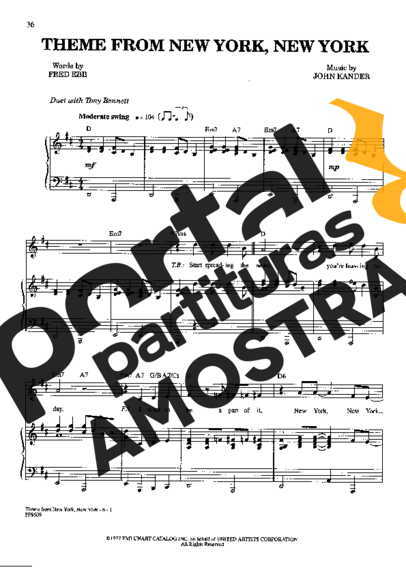 Frank Sinatra  partitura para Piano