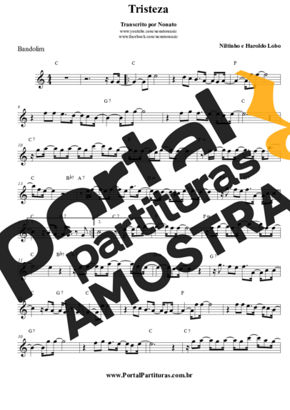 Haroldo Lobo  partitura para Bandolim
