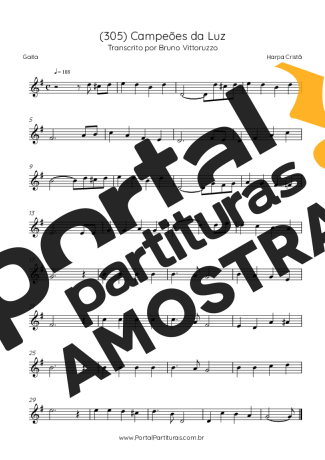 Harpa Cristã  partitura para Gaita