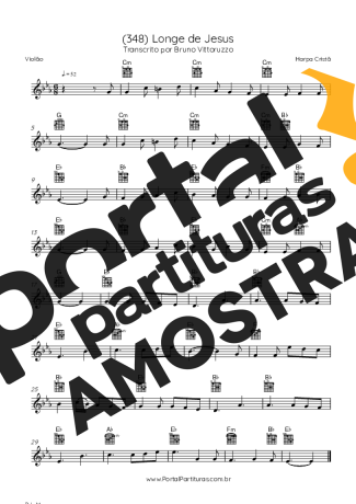 Harpa Cristã (348) Longe De Jesus partitura para Violão