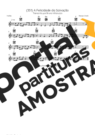 Harpa Cristã  partitura para Violão