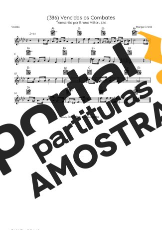 Harpa Cristã  partitura para Violão