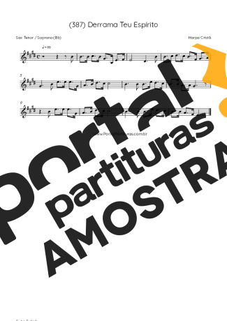 Harpa Cristã  partitura para Saxofone Tenor Soprano (Bb)