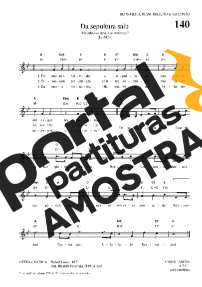 Hinário Para o Culto Cristão Da Sepultura Saiu partitura para Teclado