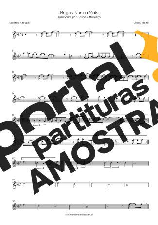 João Gilberto  partitura para Saxofone Alto (Eb)