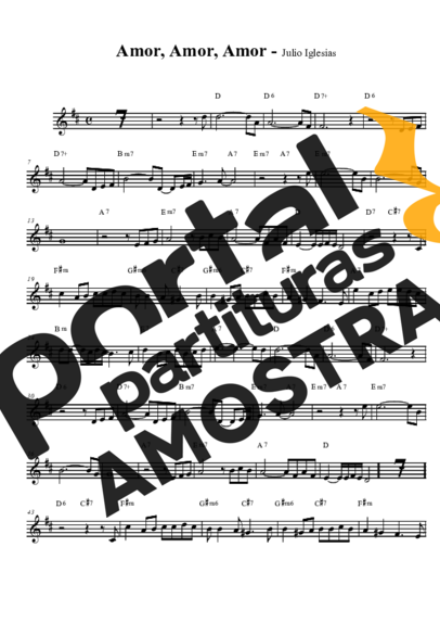 Julio Iglesias  partitura para Saxofone Tenor Soprano (Bb)