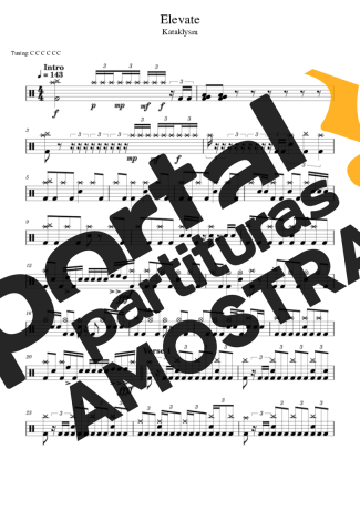 Kataklysm  partitura para Bateria