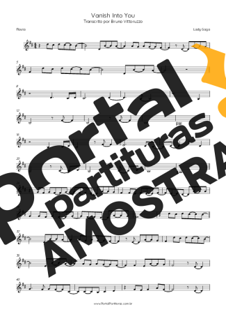 Lady Gaga  partitura para Flauta Transversal