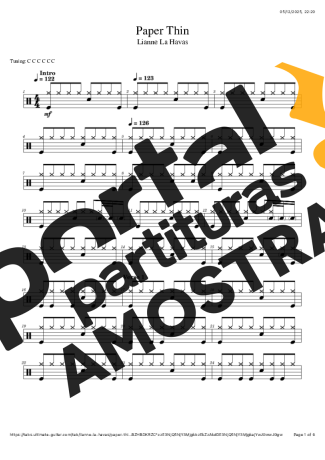 Lianne La Havas  partitura para Bateria