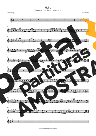 Lionel Richie  partitura para Clarinete (C)