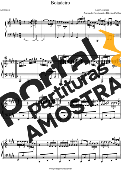 Luiz Gonzaga  partitura para Acordeon
