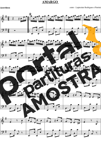 Lupcínio Rodrigues  partitura para Acordeon