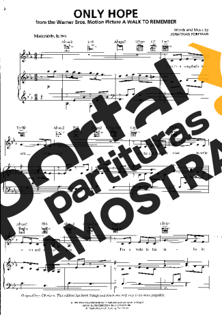 Mandy Moore  partitura para Piano