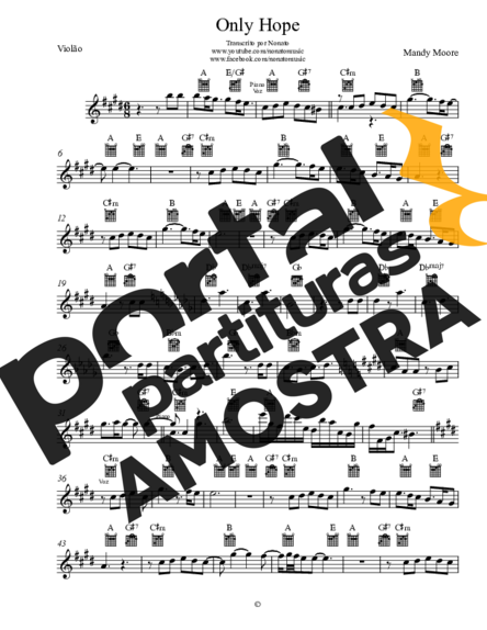 Mandy Moore  partitura para Violão