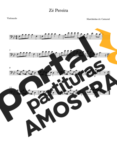 Marchinhas de Carnaval  partitura para Violoncelo