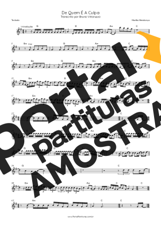 Marília Mendonça  partitura para Teclado