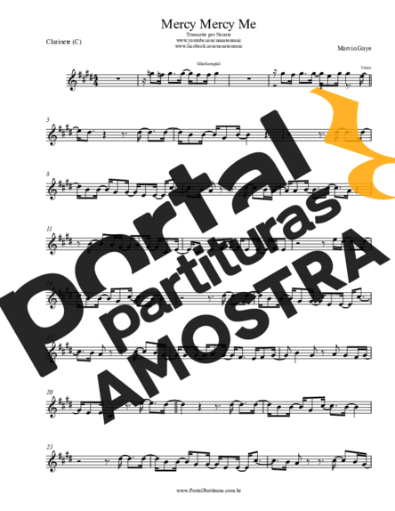 Marvin Gaye  partitura para Clarinete (C)