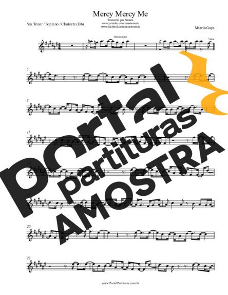 Marvin Gaye  partitura para Saxofone Tenor Soprano (Bb)