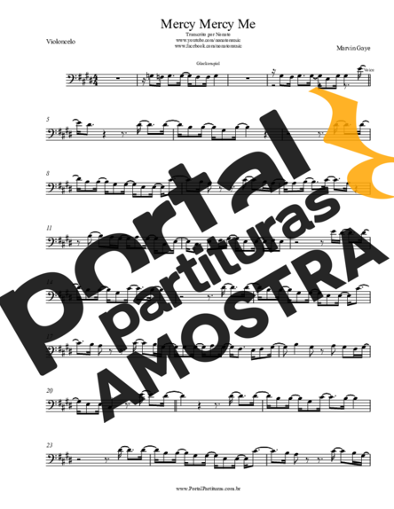 Marvin Gaye  partitura para Violoncelo