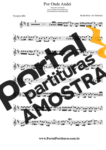 Nando Reis  partitura para Trompete
