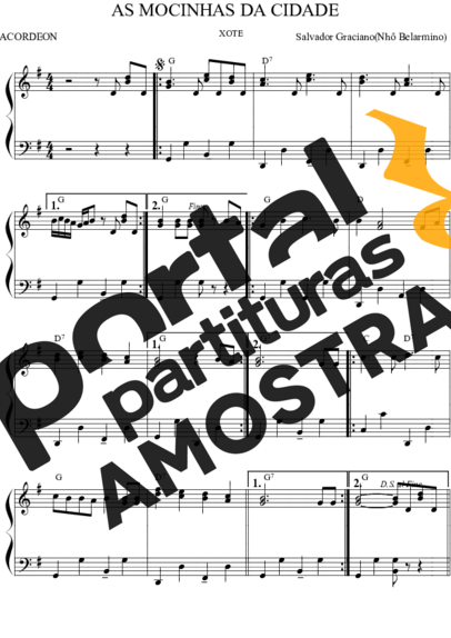 Nhô Belarmino e Nhá Gabriela  partitura para Acordeon