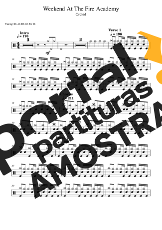 Orchid  partitura para Bateria