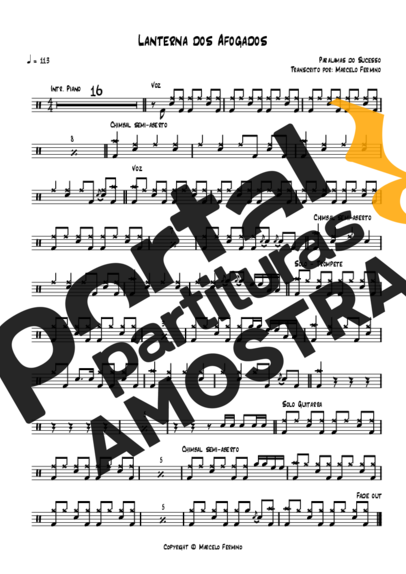 Paralamas do Sucesso  partitura para Bateria
