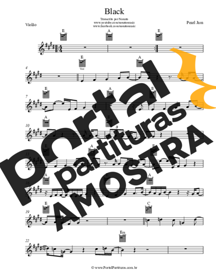 Pearl Jam  partitura para Violão