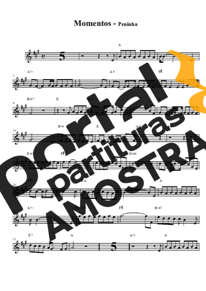 Peninha  partitura para Saxofone Tenor Soprano (Bb)