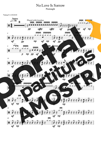 Pentangle  partitura para Bateria