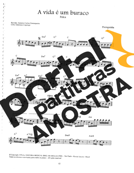 Pixinguinha  partitura para Bandolim
