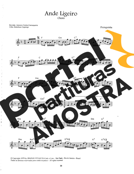 Pixinguinha  partitura para Bandolim