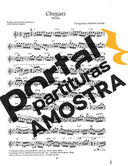 Pixinguinha  partitura para Cavaco