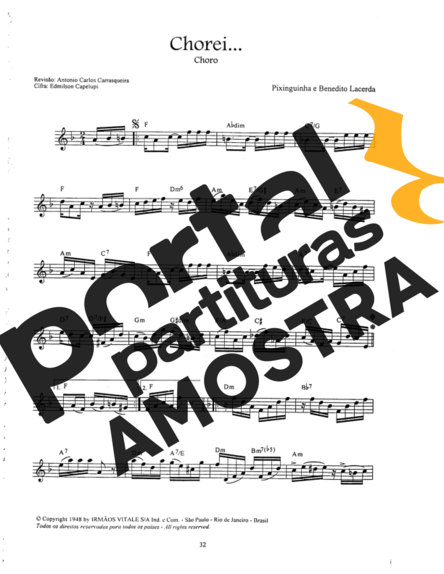 Pixinguinha  partitura para Bandolim