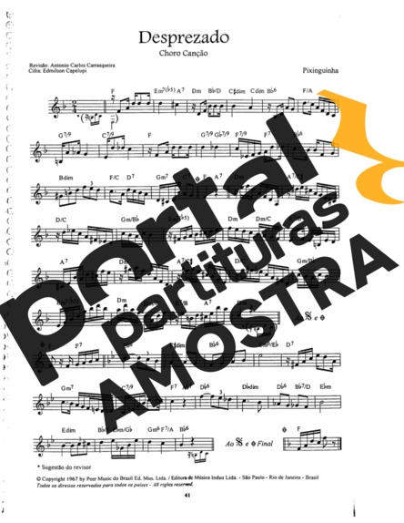 Pixinguinha  partitura para Cavaco